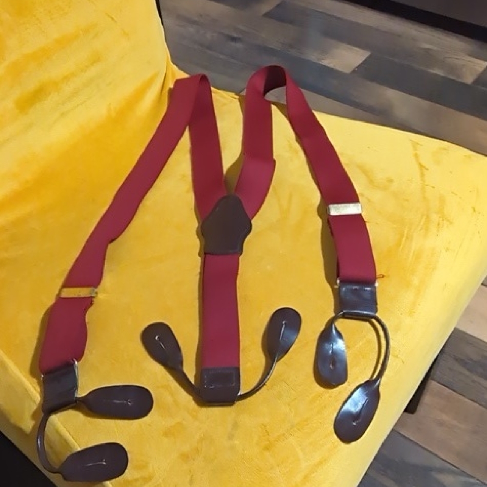 Elegant Burgundy Suspenders for Men